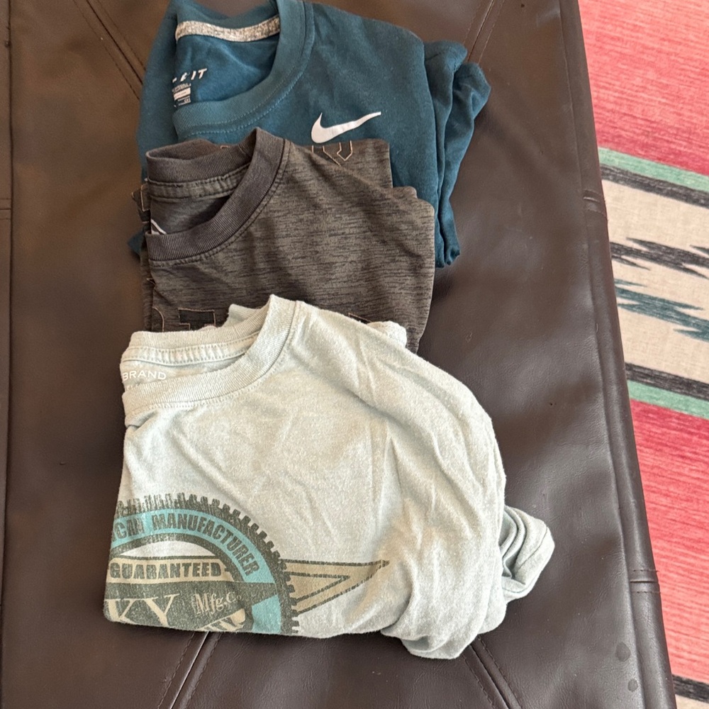 Nike Blue, Gray, and Light Green T-Shirts